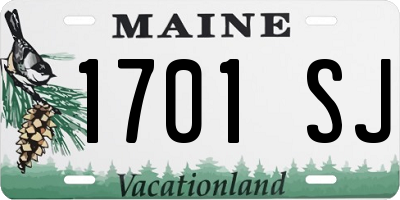 ME license plate 1701SJ