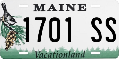 ME license plate 1701SS