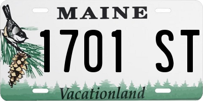 ME license plate 1701ST
