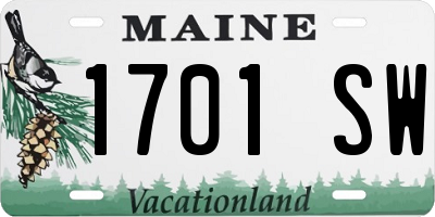 ME license plate 1701SW
