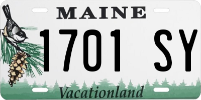 ME license plate 1701SY