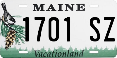 ME license plate 1701SZ