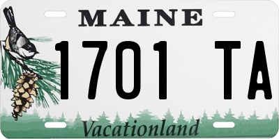 ME license plate 1701TA