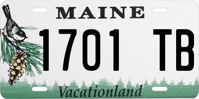 ME license plate 1701TB