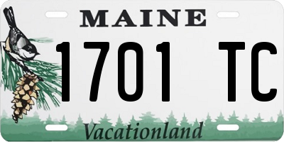 ME license plate 1701TC