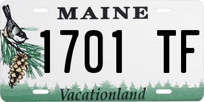 ME license plate 1701TF