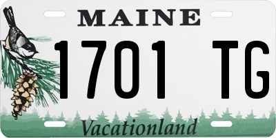ME license plate 1701TG