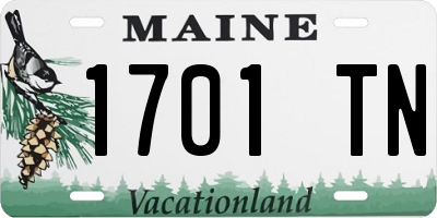 ME license plate 1701TN