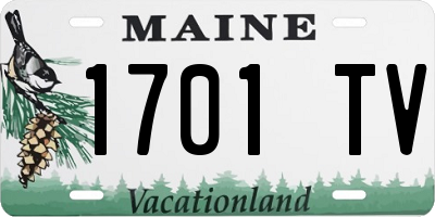 ME license plate 1701TV