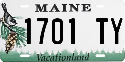 ME license plate 1701TY