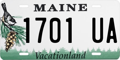 ME license plate 1701UA
