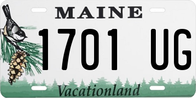 ME license plate 1701UG