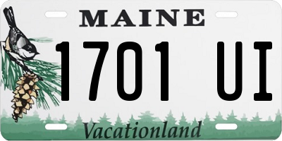 ME license plate 1701UI