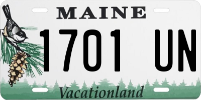 ME license plate 1701UN