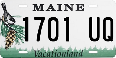 ME license plate 1701UQ