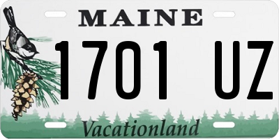 ME license plate 1701UZ