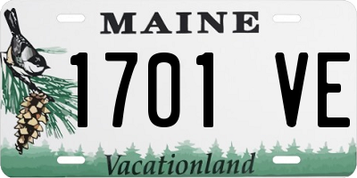 ME license plate 1701VE