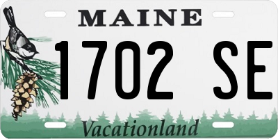 ME license plate 1702SE