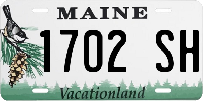 ME license plate 1702SH