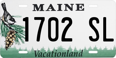 ME license plate 1702SL