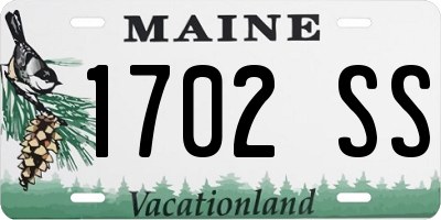 ME license plate 1702SS