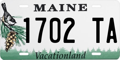 ME license plate 1702TA