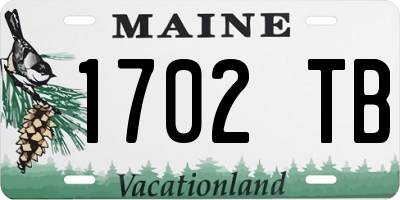 ME license plate 1702TB
