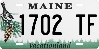 ME license plate 1702TF