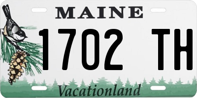 ME license plate 1702TH