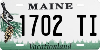 ME license plate 1702TI