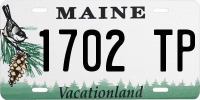 ME license plate 1702TP