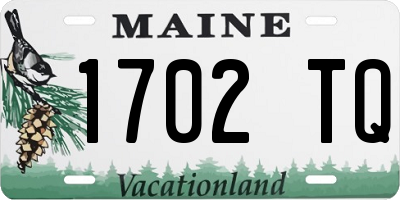 ME license plate 1702TQ
