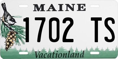 ME license plate 1702TS