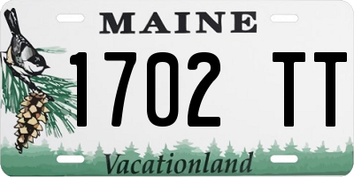 ME license plate 1702TT