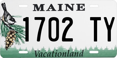 ME license plate 1702TY