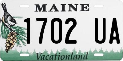 ME license plate 1702UA