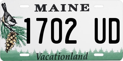 ME license plate 1702UD