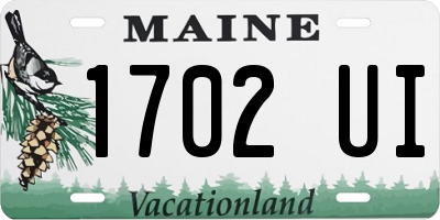 ME license plate 1702UI