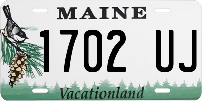ME license plate 1702UJ