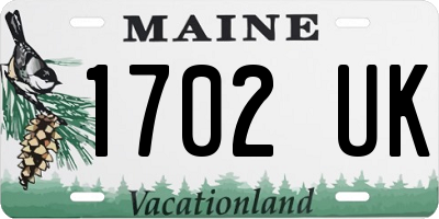 ME license plate 1702UK