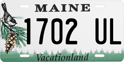 ME license plate 1702UL