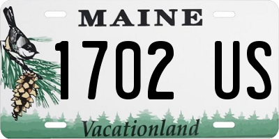 ME license plate 1702US