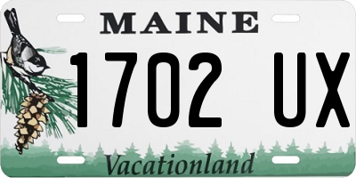 ME license plate 1702UX