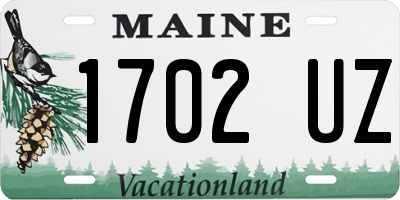 ME license plate 1702UZ