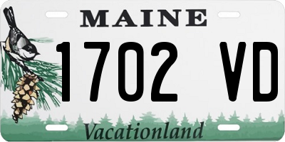 ME license plate 1702VD