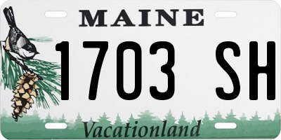 ME license plate 1703SH