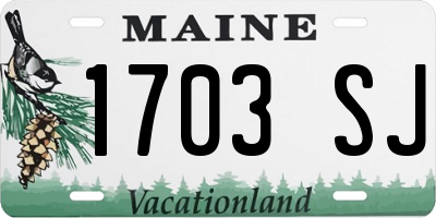 ME license plate 1703SJ