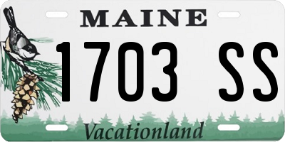 ME license plate 1703SS
