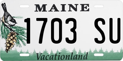ME license plate 1703SU
