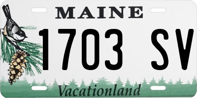 ME license plate 1703SV